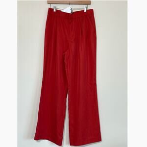 Zara Red Straight Leg Pants